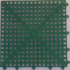 Green – ideal for marked walkways and safety zones Green anti-slip tiles